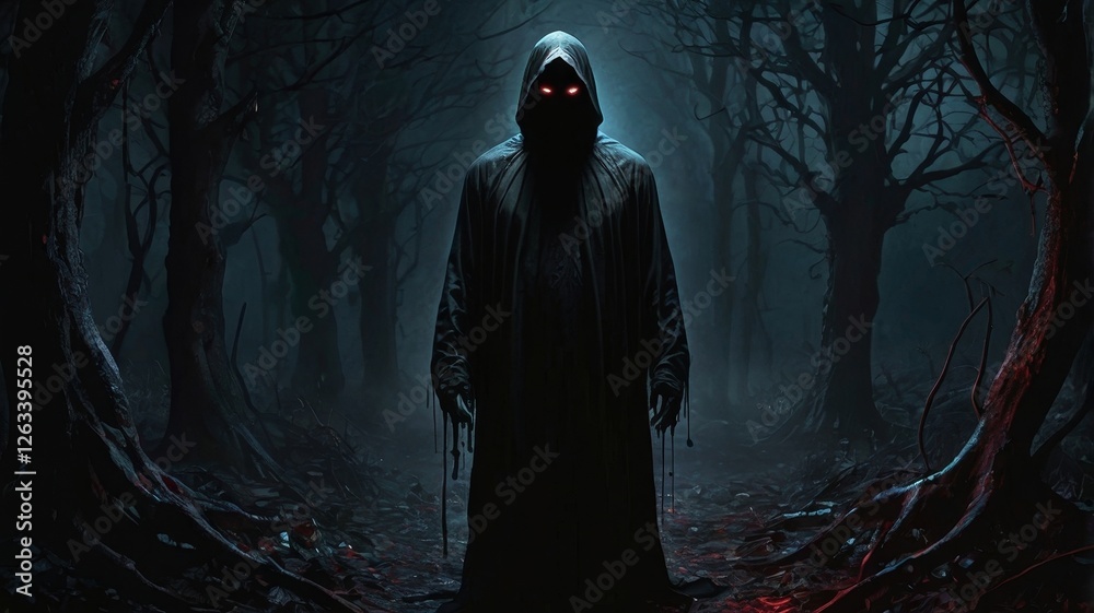 Amidst a digital canvas of shadowy hues and eerie glows, a sinister figure known only as the Black Spectre looms ominously, its twisted form almost seeping out of the screen Amidst a digital canvas of shadowy hues and eerie glows, a sinister figure known only as the Black Spectre looms ominously, its twisted form almost seeping out of the screen