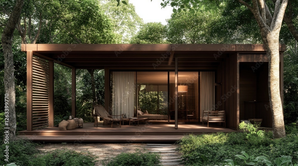Solitary wooden cabin in the heart of nature, perfect for a tranquil retreat under open skies. Solitary wooden cabin in the heart of nature, perfect for a tranquil retreat under open skies.