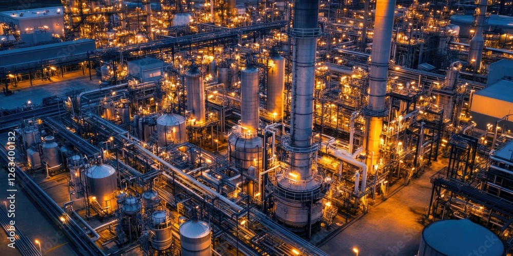 Fototapeta premium Oil Refinery Industrial Facility