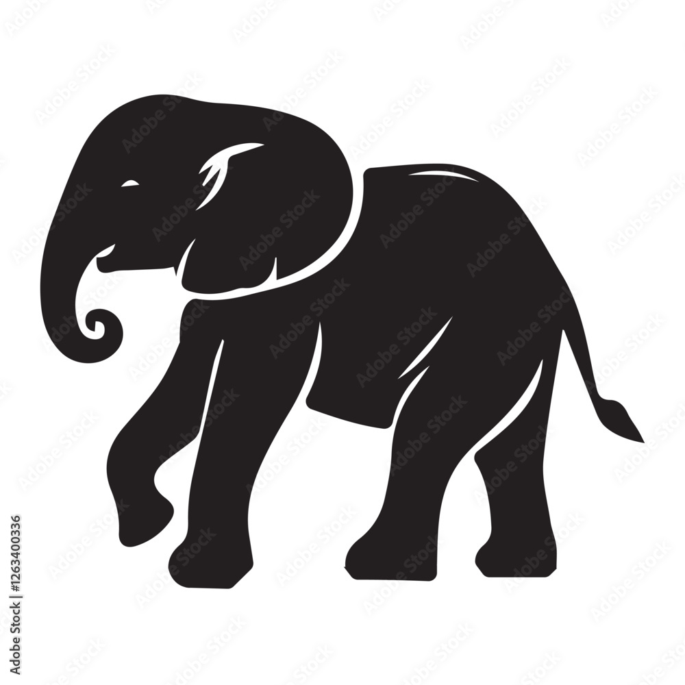Obraz premium elephant silhouette vector