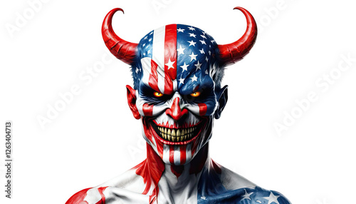 Happy halloween USA demon devil