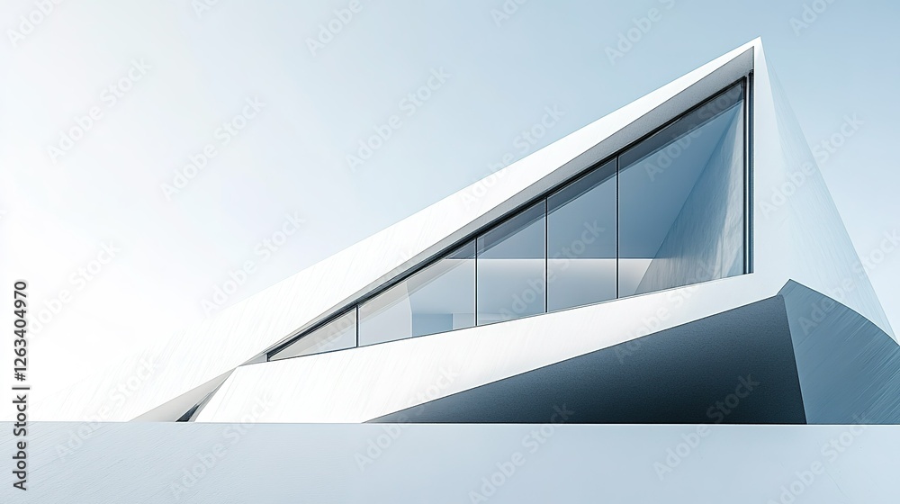 Fototapeta premium Modern Architectural Design Featuring Large Windows