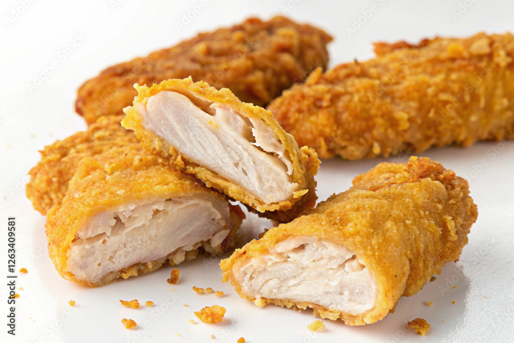 Chicken Strips on a white background Chicken Strips on a white background