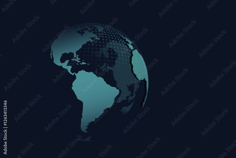 Fototapeta premium Global digital technology network connection. Network technology solution Background vector illustration.