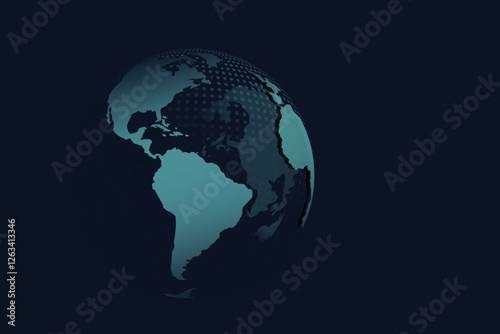 Global digital technology network connection. Network technology solution Background vector illustration.