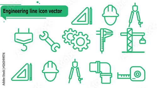 Engineering line icon vector