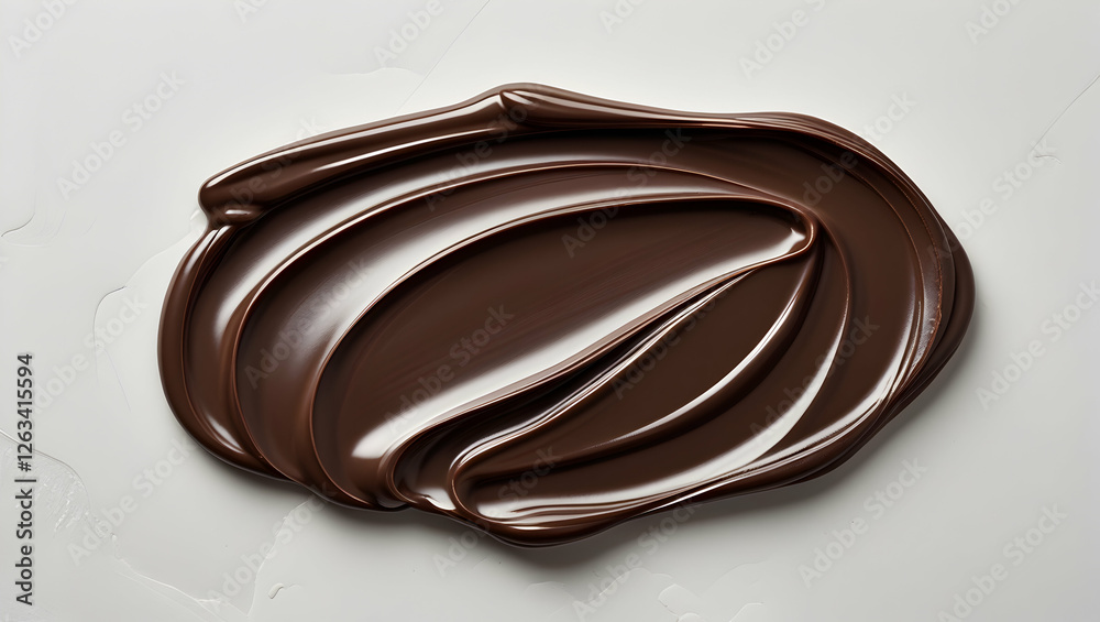 custom made wallpaper toronto digitalSwirl of dark chocolate on a light surface, showcasing its smooth texture and rich color.