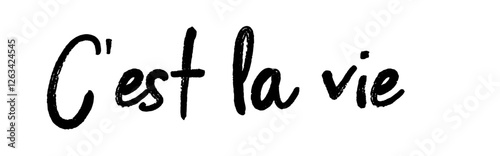 Vector illustration: Inspiration from the saying ‘C’est la vie’ – which means something like “That’s life, you can’t change it”. Version 1