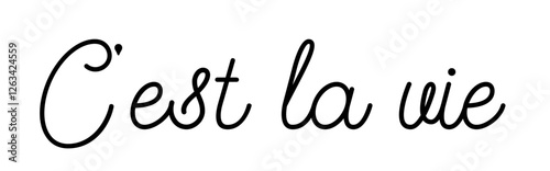 Vector illustration: Inspiration from the saying ‘C’est la vie’ – which means something like “That’s life, you can’t change it”. Version 4