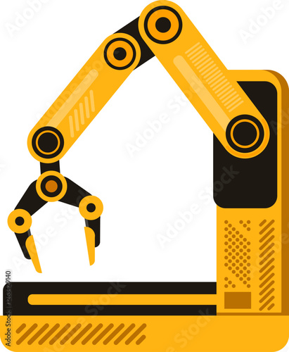 Modern robotic arm performing tasks in a manufacturing plant, highlighting advanced automation technology and showcasing innovative industrial processes for enhanced efficiency and productivity