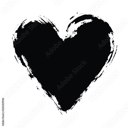 grunge heart vector illustration