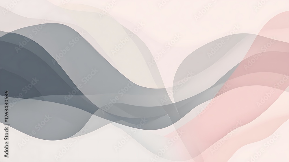 Abstract Pastel Wave Forms Design Artwork Abstract Pastel Wave Forms Design Artwork