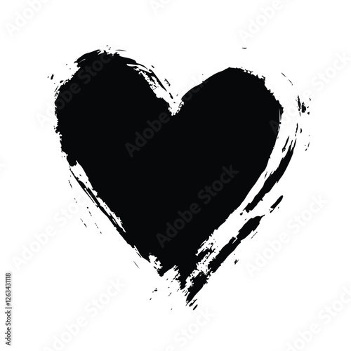 grunge heart vector illustration