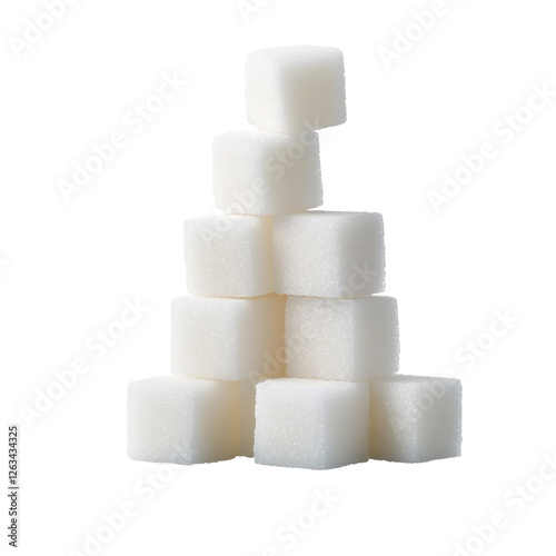 sugar cubes isolated on white
