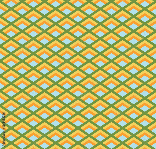 A geometric, abstract pattern background illustration. pattern graphic used for wallpaper, tile, fabric, textile, interior.