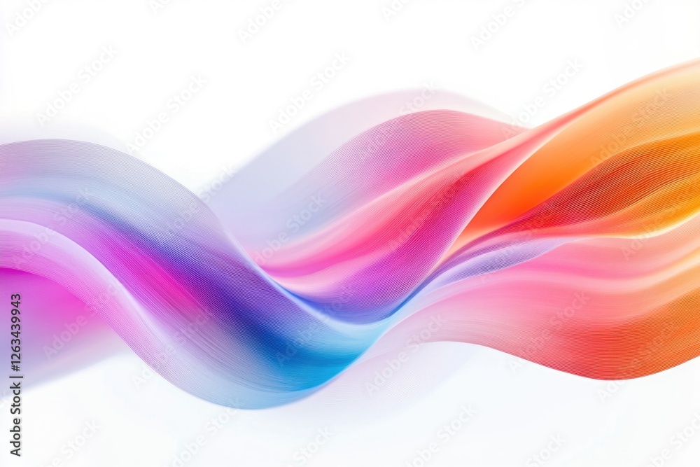 A vibrant wave on a white background, suitable for use in designs related to summer, beach, or water activities A vibrant wave on a white background, suitable for use in designs related to summer, beach, or water activities