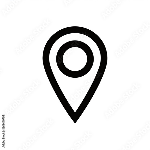 Free Download Location pin  icon representing geographic positioning, digital mapping, navigational marking - GFXLoad