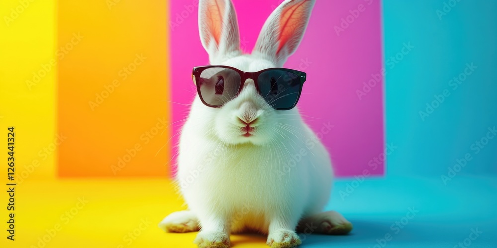 Fototapeta premium Rabbit with Sunglasses