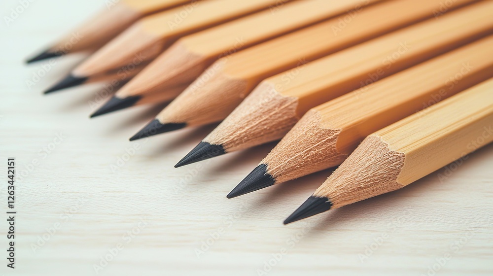 Artful arrangement of sharpened pencils creative studio photography minimalist setting closeup perspective inspiration Artful arrangement of sharpened pencils creative studio photography minimalist setting closeup perspective inspiration