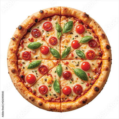 A pizza with a slice of pizza