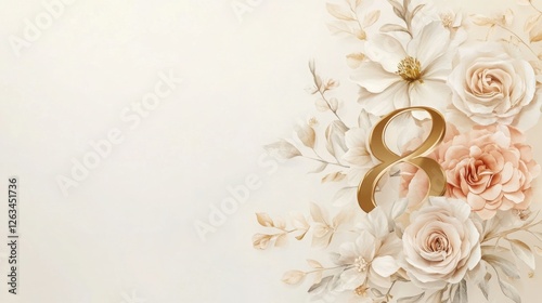 Floral design celebrating International Women's Day on March 8