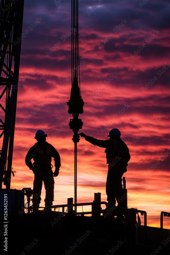 Fototapeta premium Construction workers on site