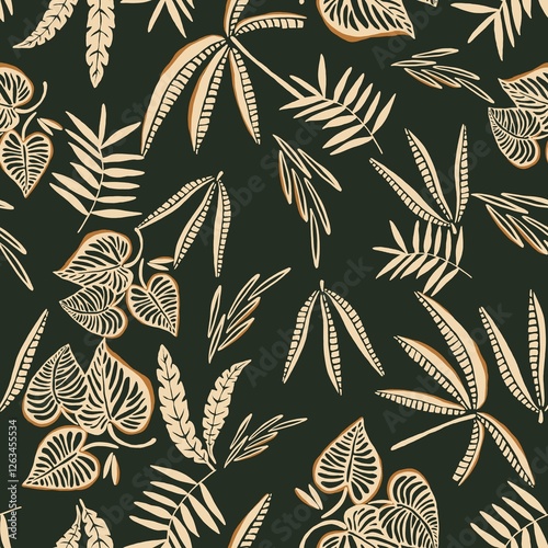 seamless pattern with leaves