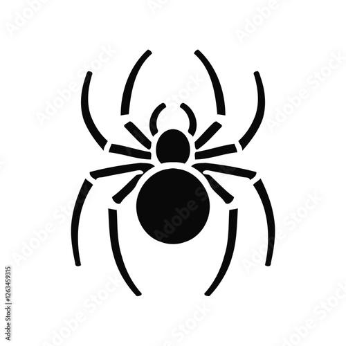 black spider isolated on white