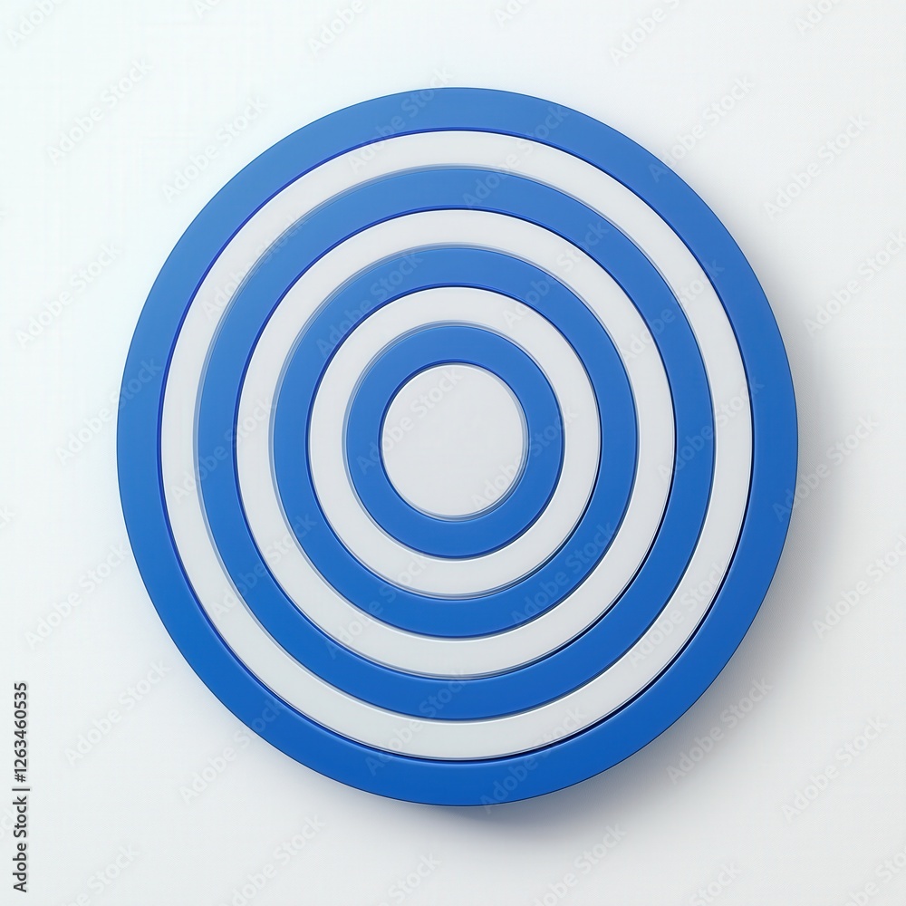 Abstract circular pattern with alternating blue and white concentric rings. Abstract circular pattern with alternating blue and white concentric rings.