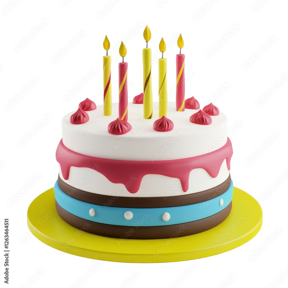 birthday cake with candles birthday cake with candles