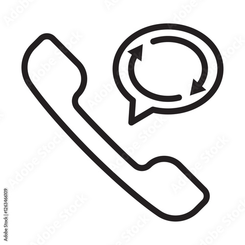 Call back icon Thin line illustration