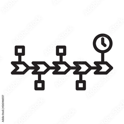 Chronology icon Thin line illustration