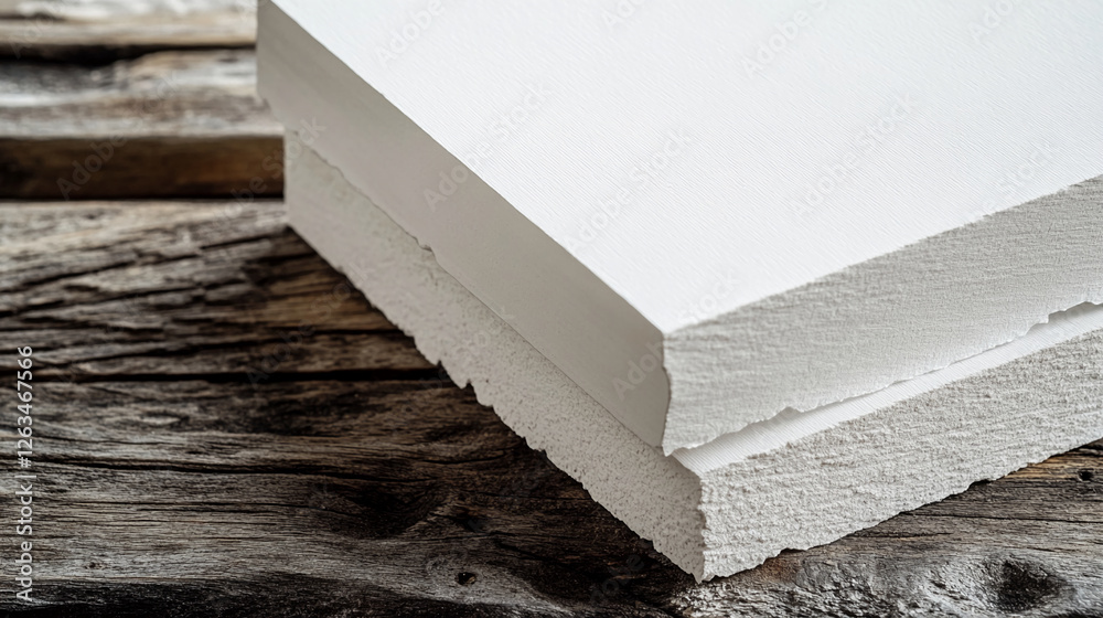 A stack of clean white paper sheets on a wooden table with a natural textured background, symbolizing creativity, blank space, and preparation for artistic or professional work. A stack of clean white paper sheets on a wooden table with a natural textured background, symbolizing creativity, blank space, and preparation for artistic or professional work.