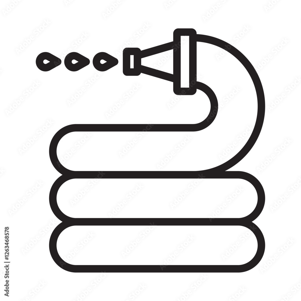 garden hose icon Thin line illustration garden hose icon Thin line illustration