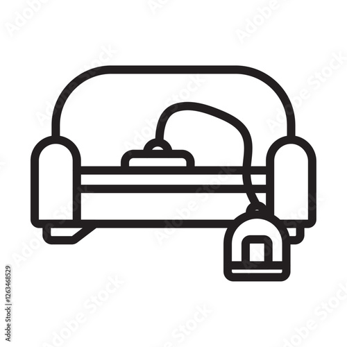 Furniture dry cleaning icon Thin line illustration