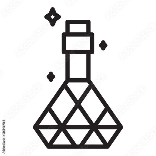 holy water bottle icon Thin line illustration