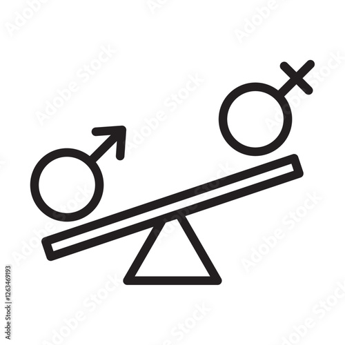 Hormone imbalance icon Thin line illustration