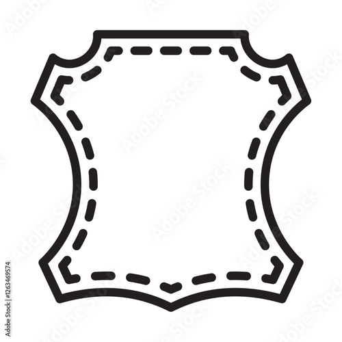 Leather Icon Thin line illustration