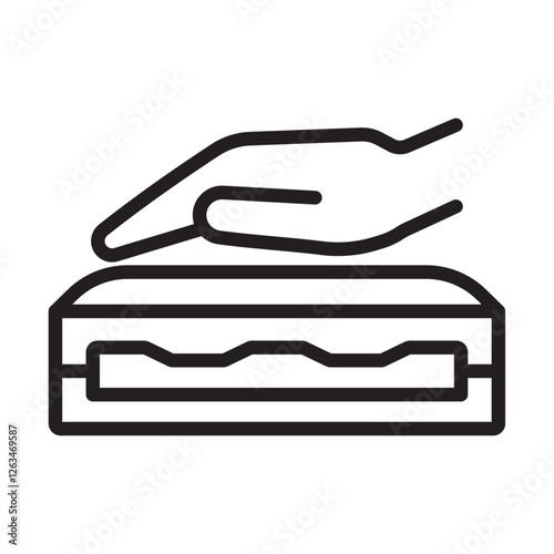 Latex mattress material icon Thin line illustration