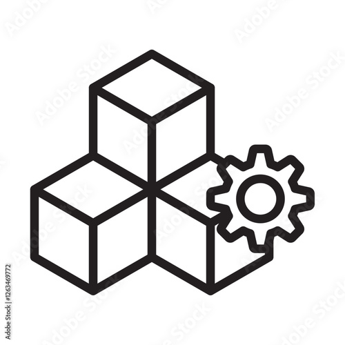 logistics management icon Thin line illustration