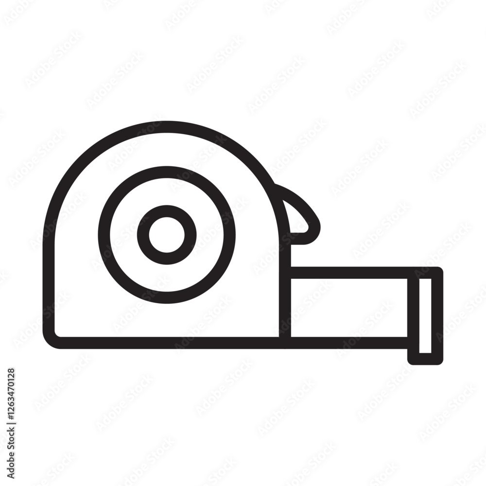 measure tape icon Thin line illustration