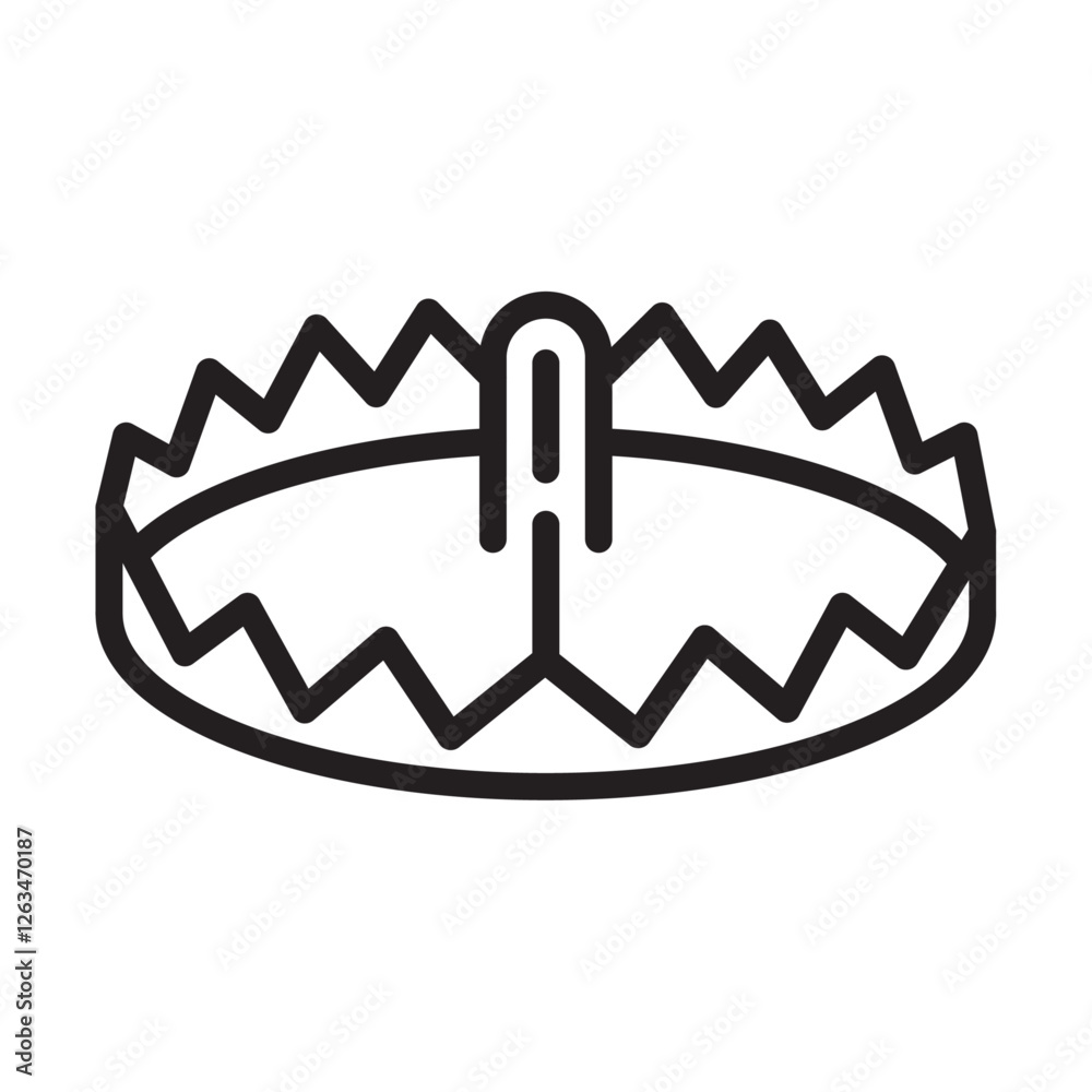 Metal trap icon Thin line illustration Metal trap icon Thin line illustration