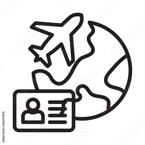 MICE tourism icon Thin line illustration