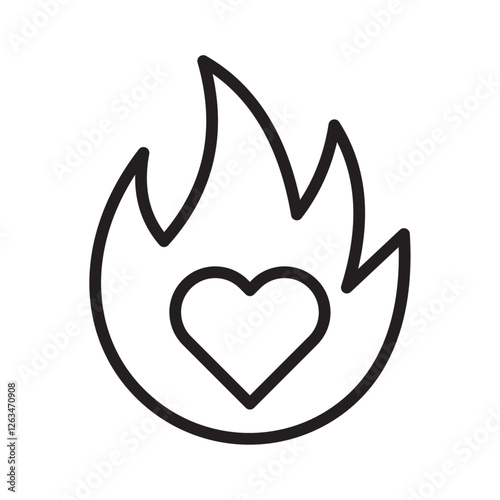Passion icon Thin line illustration