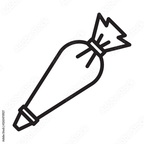 Pastry bag icon Thin line illustration