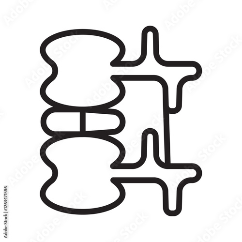 Radiculopathy radicular syndrome icon Thin line illustration