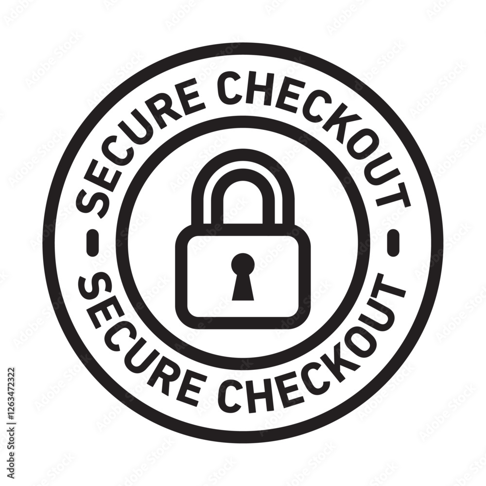 secure checkout icon Thin line illustration secure checkout icon Thin line illustration