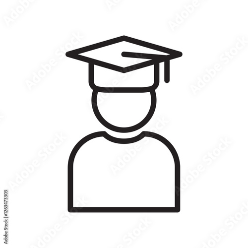 Student icon Thin line illustration