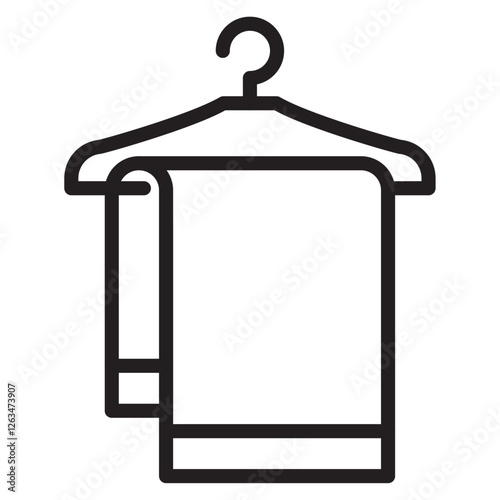 towel icon Thin line illustration