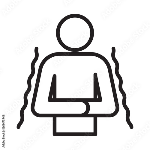 Trembling icon Thin line illustration